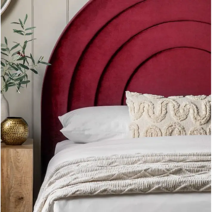 Archy King Size Bed - Red - Bed frame