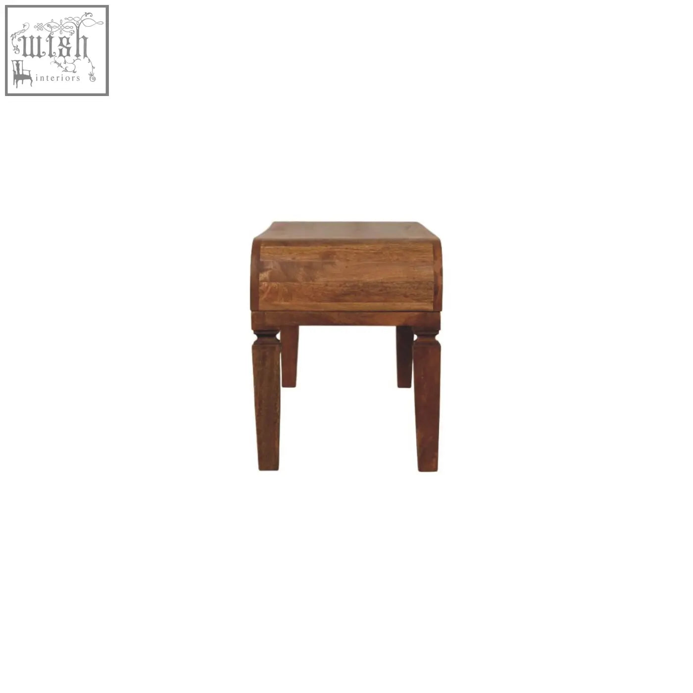 Rustic arcus coffee table made of oak solid mango wood with warm brown finish perfect for your living room