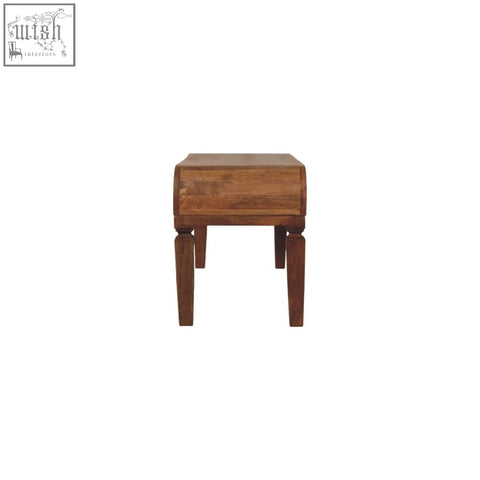 Rustic arcus coffee table made of oak solid mango wood with warm brown finish perfect for your living room