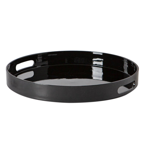 Argon Tableware Round Serving Tray -33cm - Black