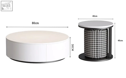 White oval marble coffee table with glossy finish and black trim in aria marble coffee table set with footstool coffee table offers