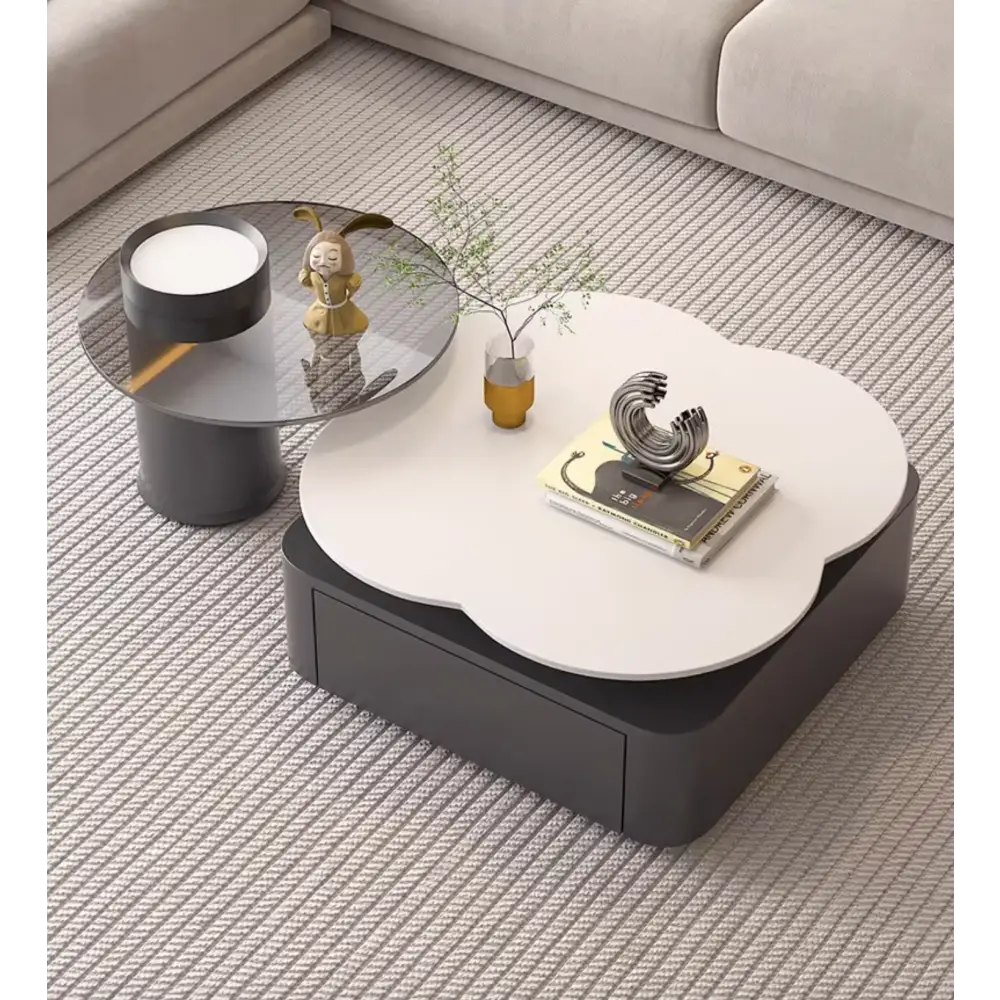 Aroma Flower Nesting Coffee Table, White Top｜ DC Concept