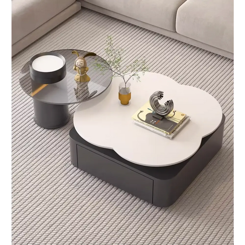 Aroma Flower Nesting Coffee Table, White Top｜ DC Concept