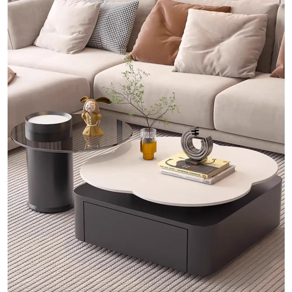 Aroma Flower Nesting Coffee Table, White Top｜ DC Concept