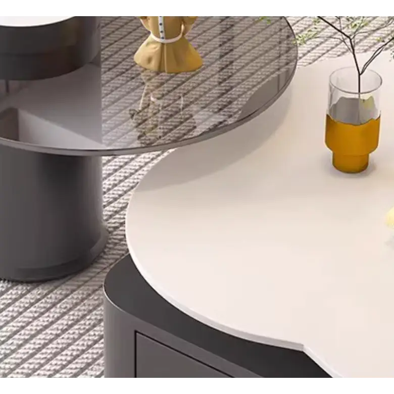 Aroma Flower Nesting Coffee Table, White Top｜ DC Concept