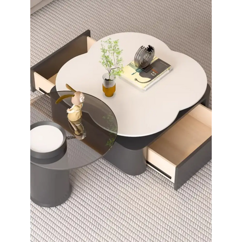 Aroma Flower Nesting Coffee Table, White Top｜ DC Concept
