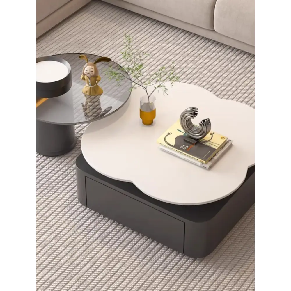 Aroma Flower Nesting Coffee Table, White Top｜ DC Concept
