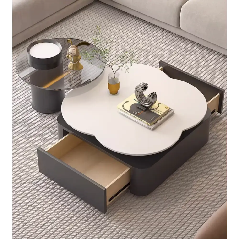Aroma Flower Nesting Coffee Table, White Top｜ DC Concept