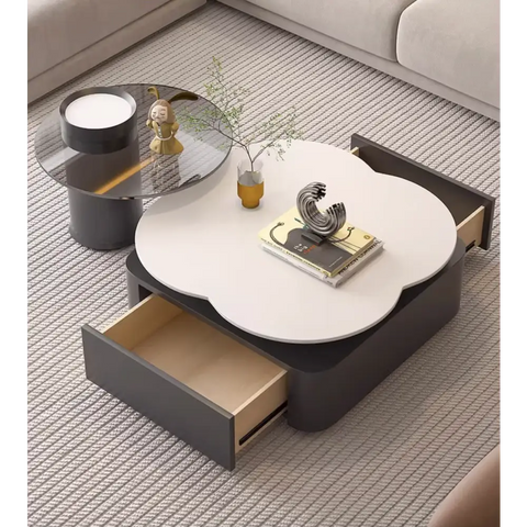 Aroma Flower Nesting Coffee Table, White Top｜ DC Concept