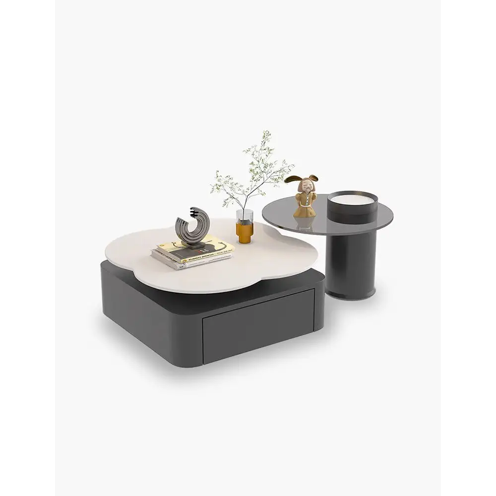 Aroma Flower Nesting Coffee Table, White Top｜ DC Concept