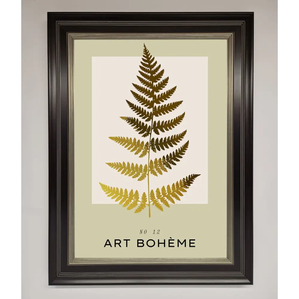 Art Boheme Leaf Foil Print - B0 (100 x 141 cm) / Black Silver - Framed Print