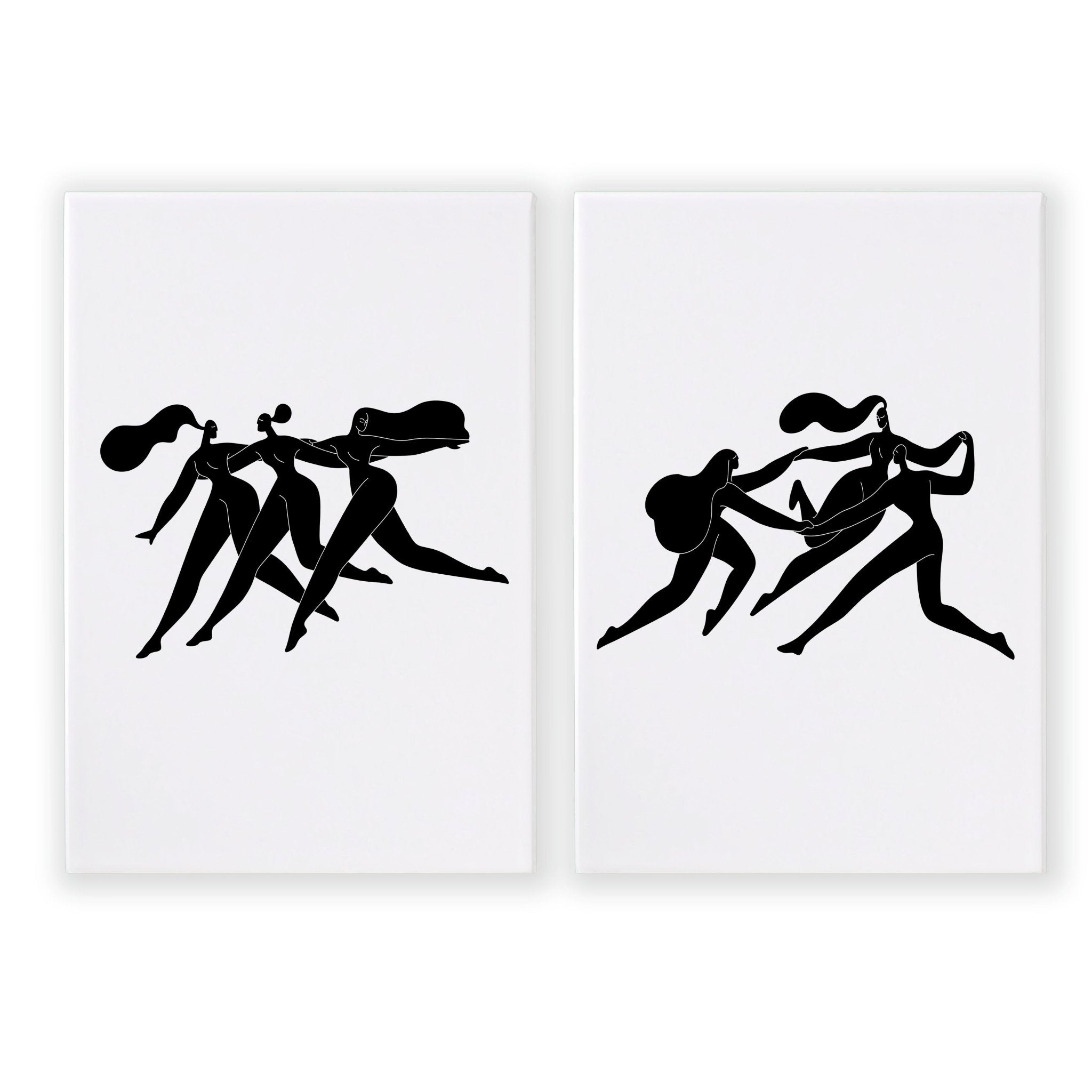 Art For Hallway | Set of 2 Boho Women Wall art Prints