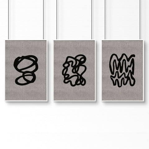 Art Print Abstract | Set of 3 wall art prints