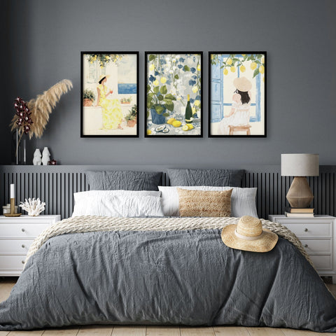 Art Prints In Frames | Set of 3 Italian Lifestyle Wall art Prints