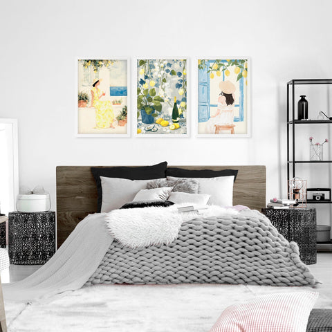 Art Prints In Frames | Set of 3 Italian Lifestyle Wall art Prints