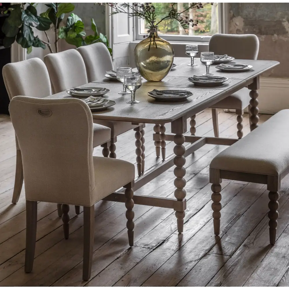 Artisan Oak Dining Table Extendable - Cream - Dining table