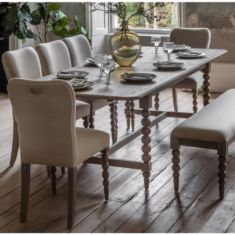 Artisan Oak Dining Table Extendable - Cream - Dining table