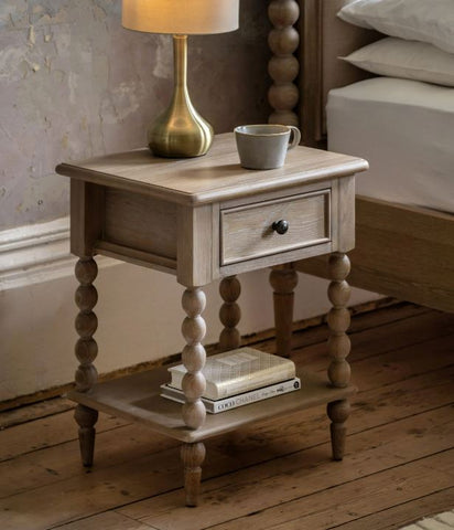 Artisan Bedside Table - Lime Wash Oak
