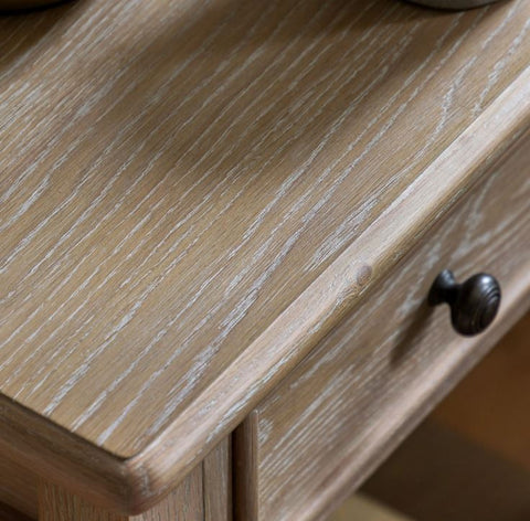 Artisan Bedside Table - Lime Wash Oak