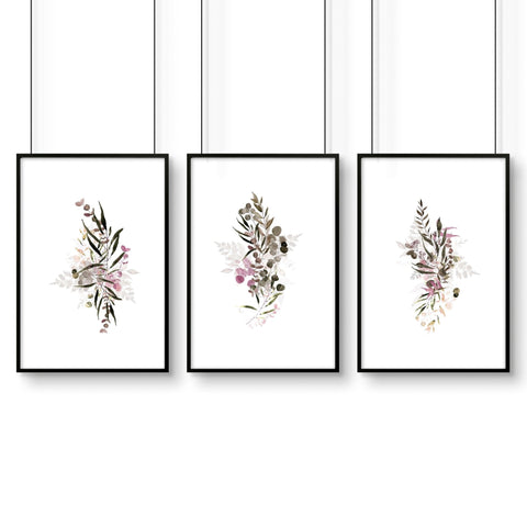 Artwork for kitchens | set of 3 Boho Chic wall art prints
