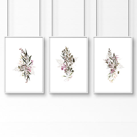 Artwork for kitchens | set of 3 Boho Chic wall art prints