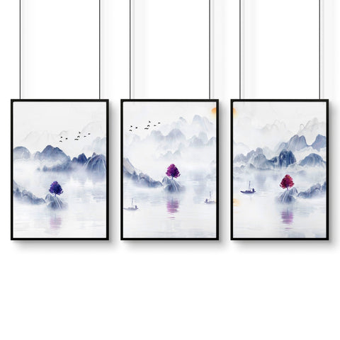 Artwork for the office | set of 3 framed wall art