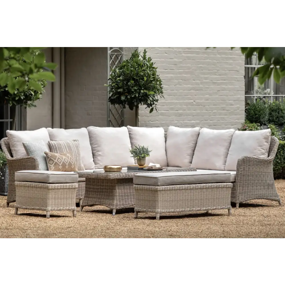 Ascot Corner Suite - Outdoor 9 Seater - outdoor table and chairs