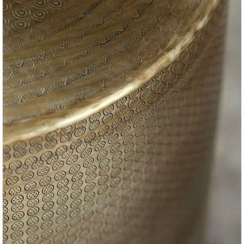 Ashah Round Coffee Table Gold - coffee table