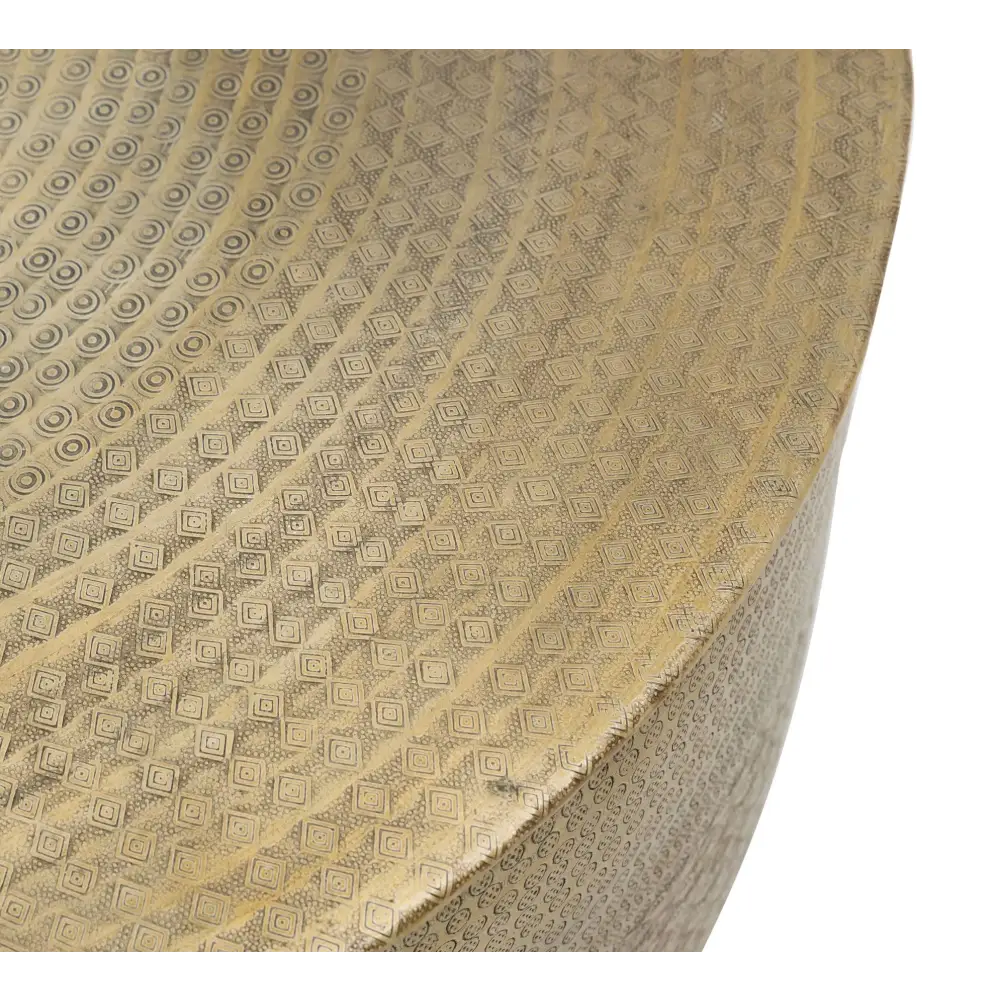 Ashah Round Coffee Table Gold - coffee table