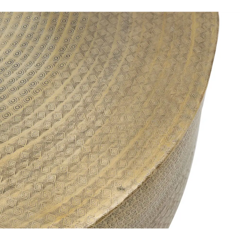 Ashah Round Coffee Table Gold - coffee table