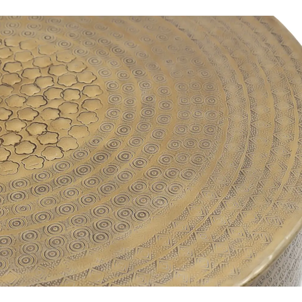 Ashah Round Side Table Gold - coffee table