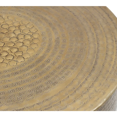 Ashah Round Side Table Gold - coffee table