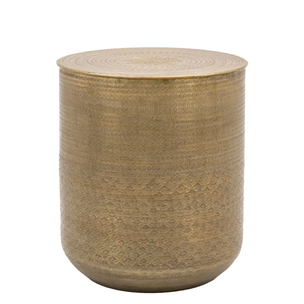 Ashah Round Side Table Gold - coffee table