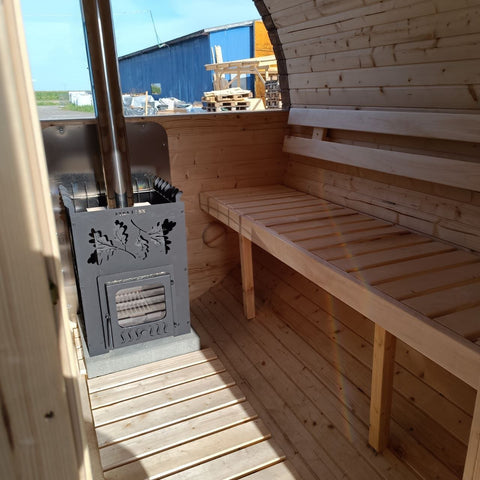 Steam & Oak Gas Barrel Sauna 3m with Anteroom (Electric or Wood-Fired)