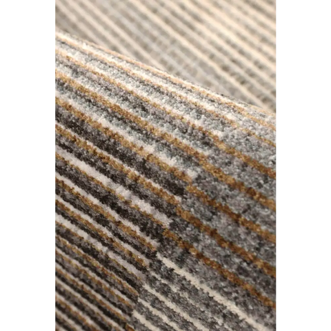 Aspre Shades Lines Rug – Brown Striped - Rugs