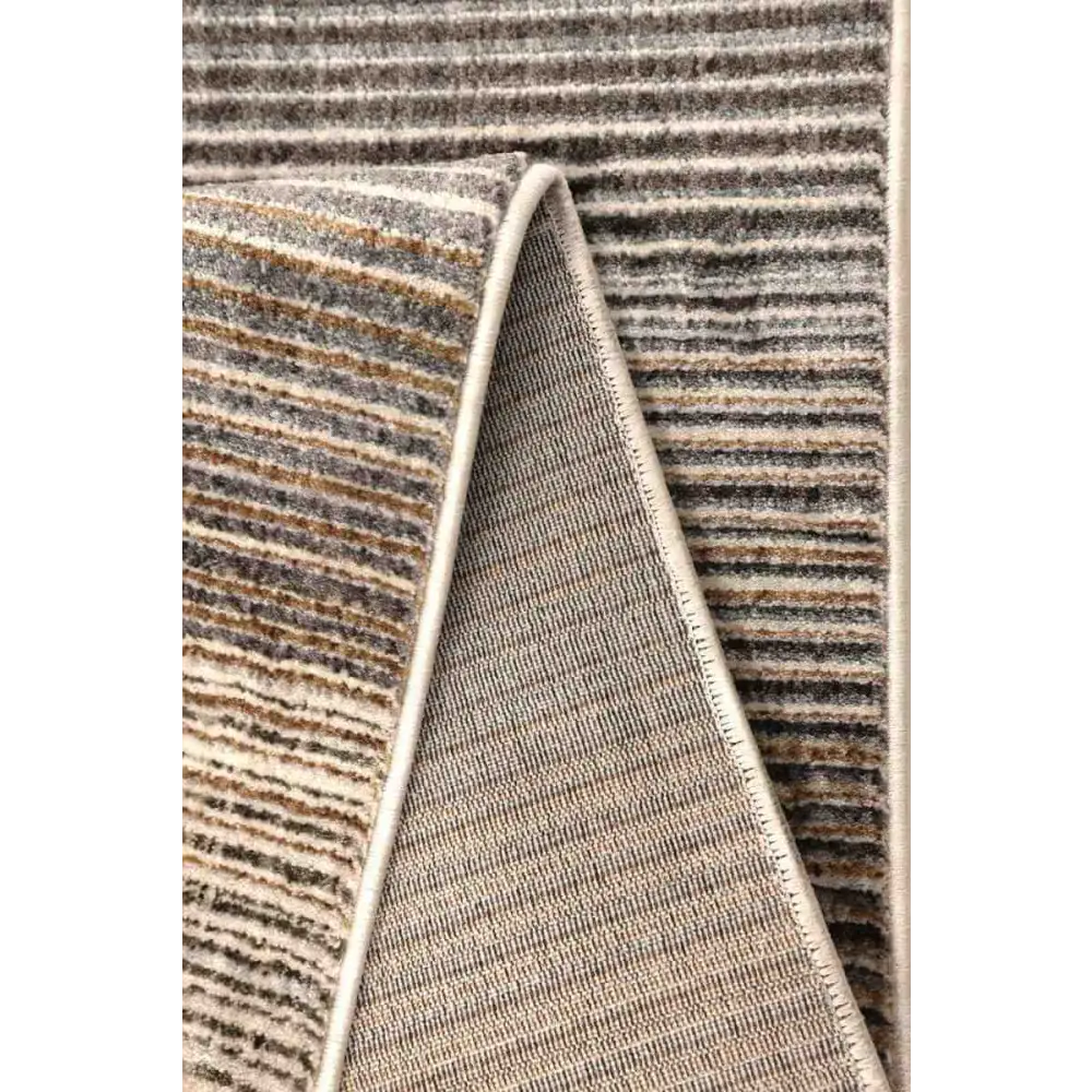 Aspre Shades Lines Rug – Brown Striped - Rugs