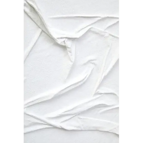 Astratto Canvas White Pleated Fabric Hand Painted Wall Art