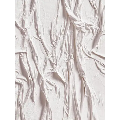 Astratto Canvas White Pleated Fabric Hand Painted Wall Art