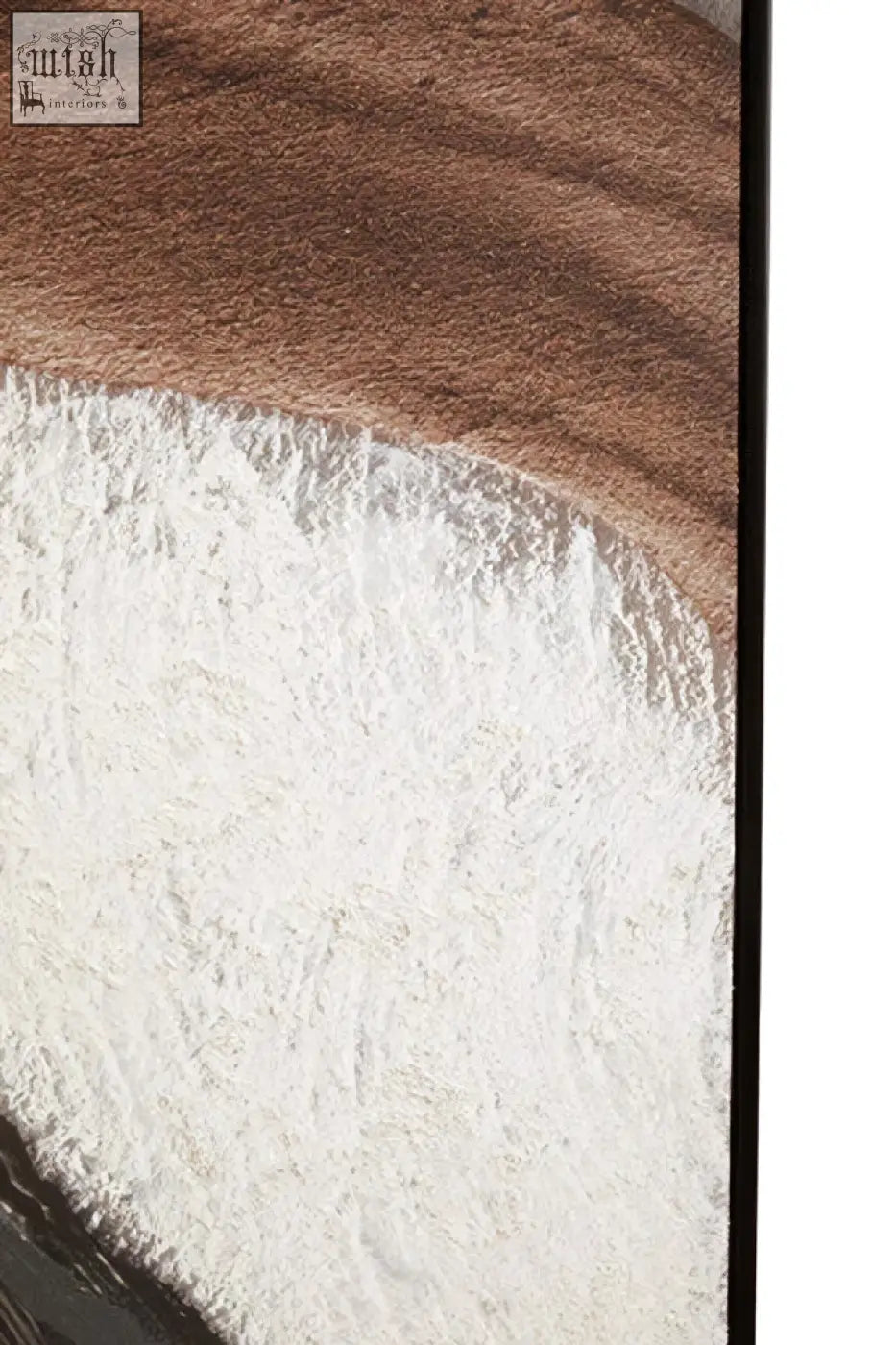 A modern abstract wall art featuring earthy tones textured brown and white gradient with subtle black accents