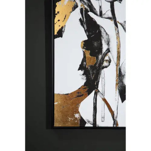 Astratto Metallic Flower Wall Art