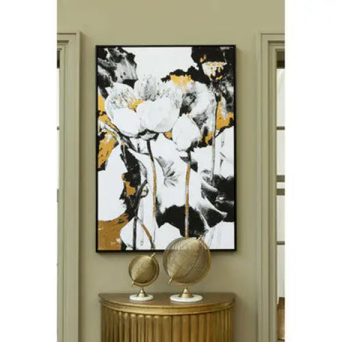Astratto Metallic Flower Wall Art