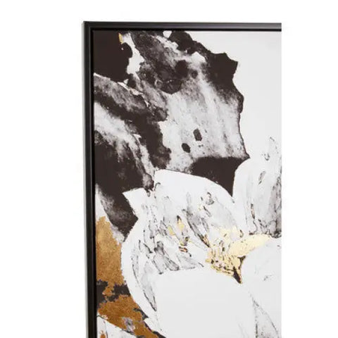 Astratto Metallic Flower Wall Art