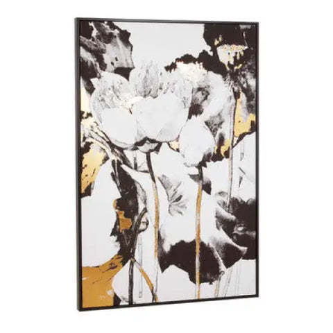 Astratto Metallic Flower Wall Art