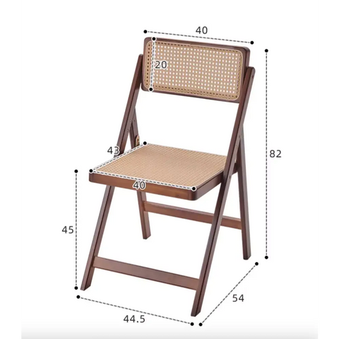 Audrey Folding Dining Chair Rattan
