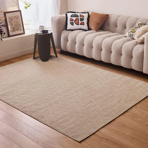 Aura Collection Rug Prism in Beige - Rugs