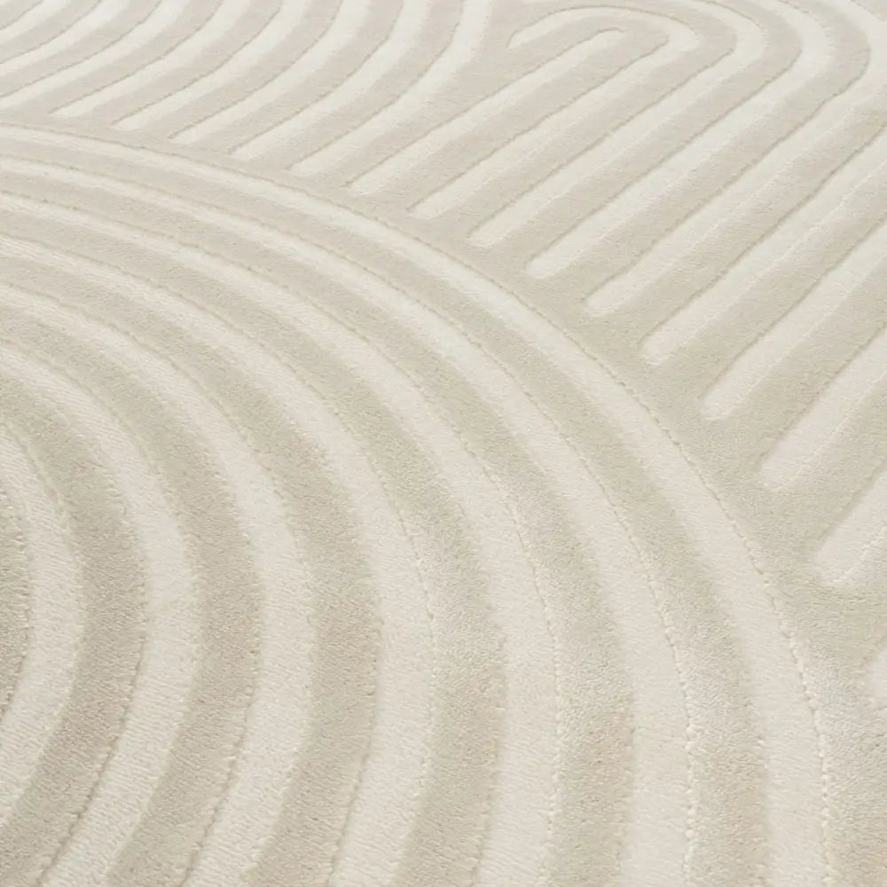 Aura Collection Rug Ripple in Cream - Rugs