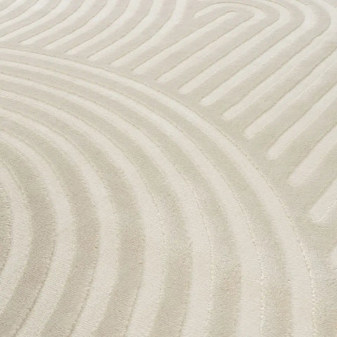 Aura Collection Rug Ripple in Cream - Rugs