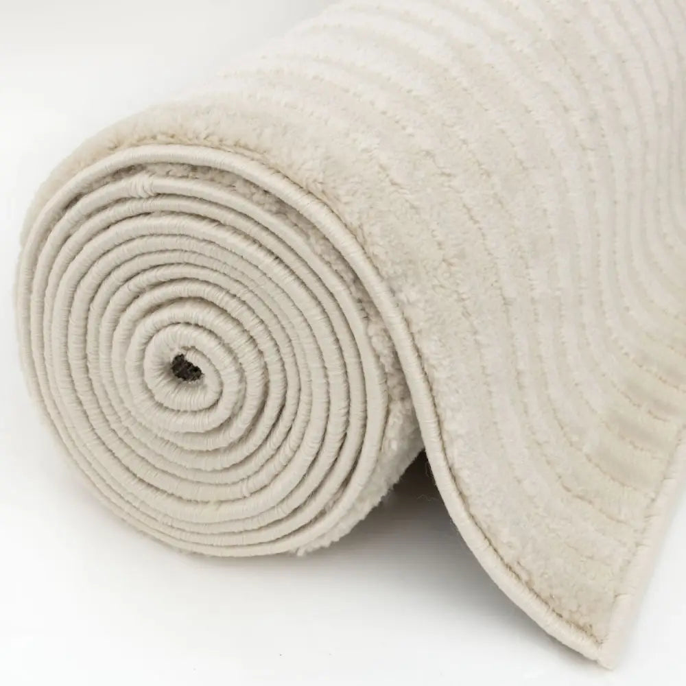 Aura Collection Rug Ripple in Cream - Rugs