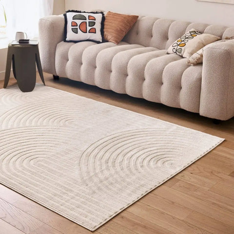 Aura Collection Rug Ripple in Cream - Rugs