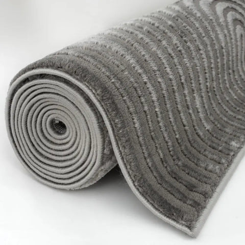 Aura Collection Rug Strata in Grey - Rugs